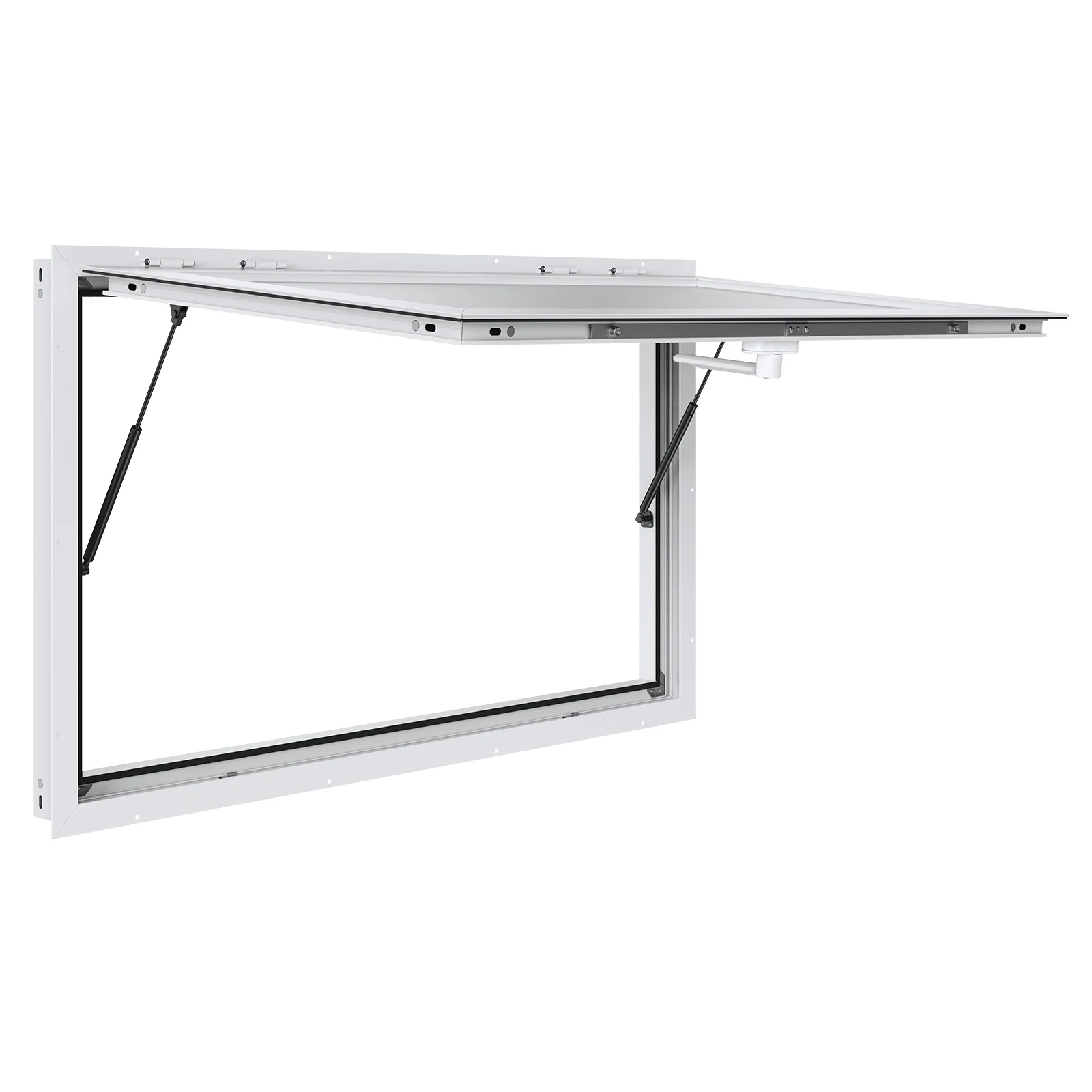 VEVOR Concession Window 60 X 36 Inch, Aluminum Alloy Food Truck Service Window with Awning Door & Drag Hook,Glass Not Included