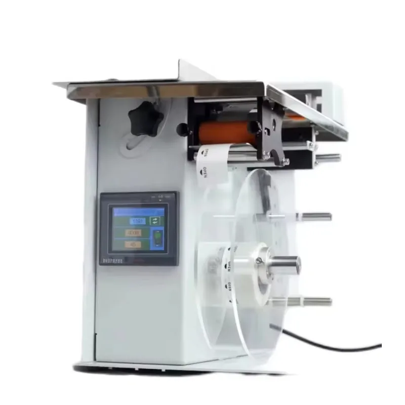 Labeling Machine Desktop Semi Automatic Box Carton Corner Sticker Label Applicator Corner Sealing Labeling Machine