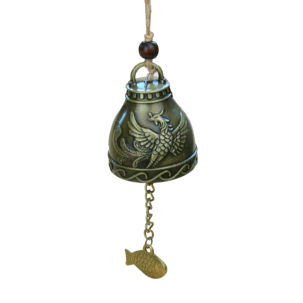 Metal Copper Ornament Bells Metal Copper Enhance The Aesthetic Appeal Sail With The Wind Small Fish Pendant Hanging On The Tail