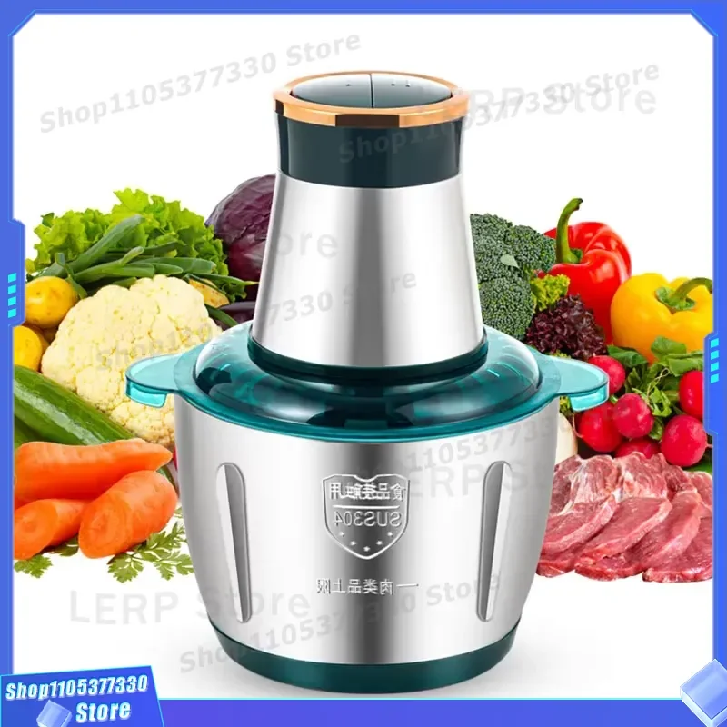 Electric Food Processor Plastic Portable Slicer Shredder Grinder Stirrer Multifunctional Kitchen Tool for Vegetable Meat