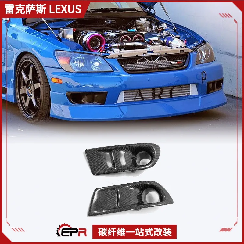 مناسبة لكزس IS200 القرش فانغ تعديل CS نمط ألياف الكربون المصد الأمامي غطاء فتحة التهوية الضباب ضوء المدخول #2