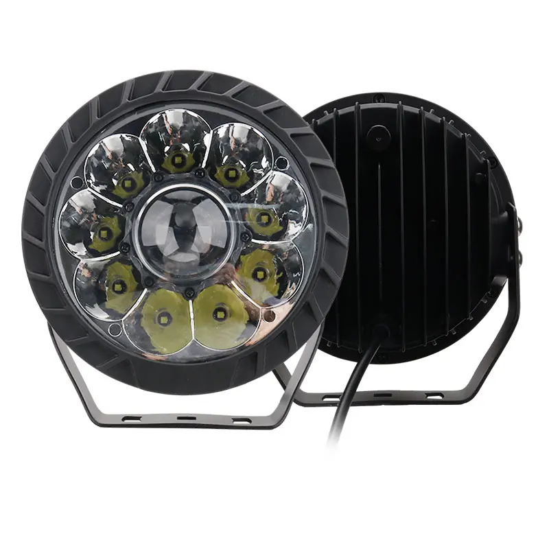 

7 Inches Led Round Lamp Spotlight Work Light Ip 68 Waterproof White Color Truck Road Driving Headlight Super Brightness