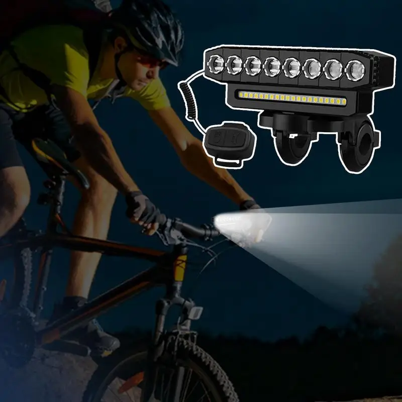 

Powerful Cycle Front Headlight Rechargeable LED Cycle Headlight Front Light Cycle Supplies With Speaker 6 Light Modes Cycling