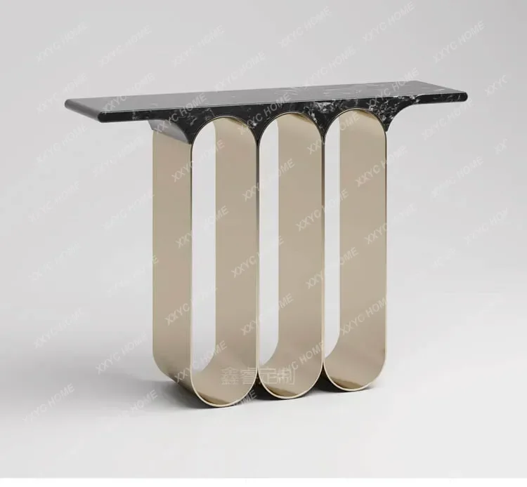 

DV Style Light Luxury Entryway Table Villa Entryway Wall-Mounted Entryway Table Display Table