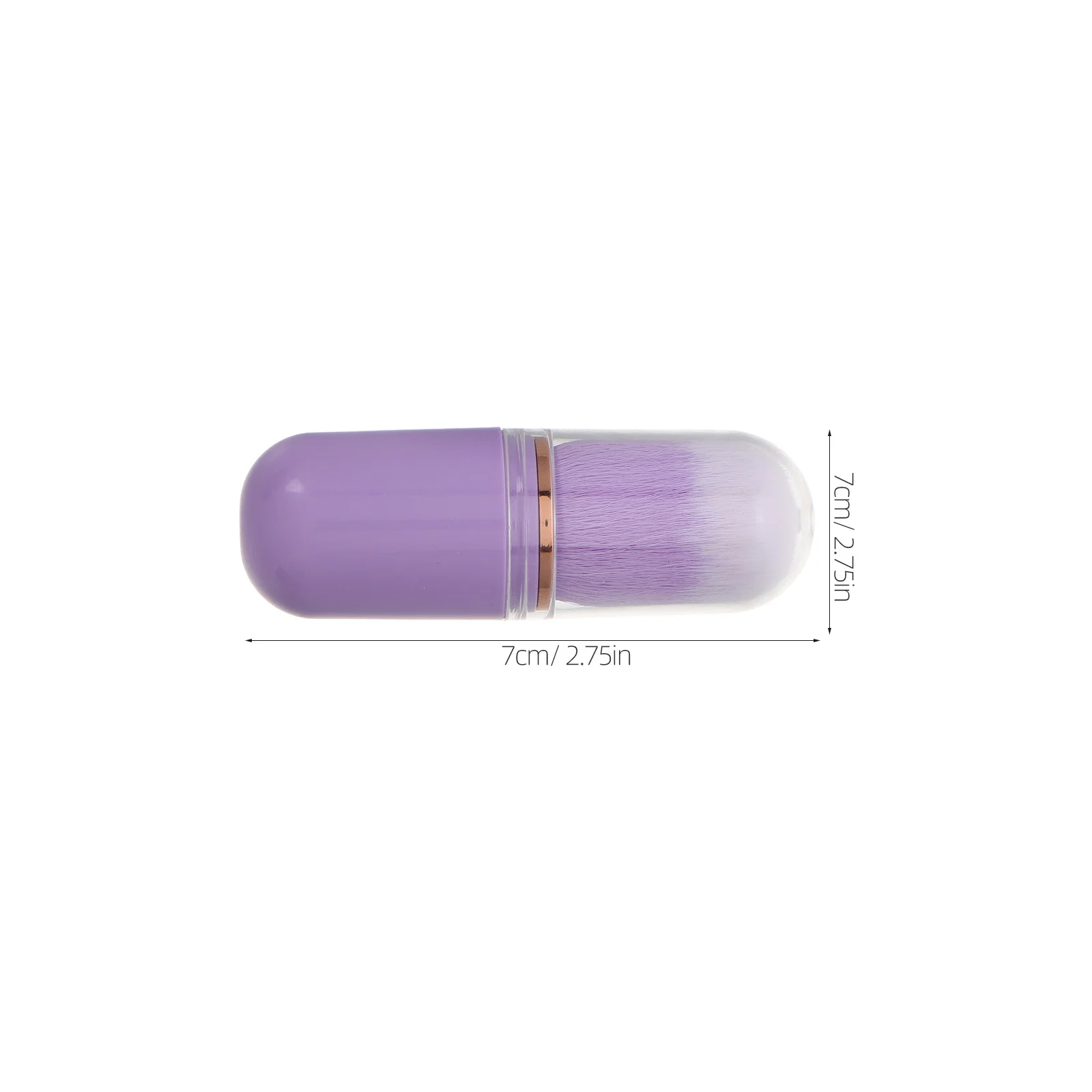 Mini pennello per fard portatile retrattile Pennello per trucco per guance Evidenziatore per fondotinta in polvere da viaggio Confortevole