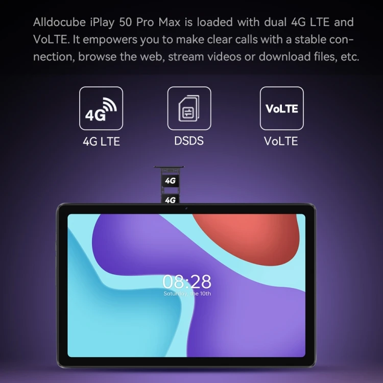 Global Version  IPlay 50 Pro Max 4G  Tablet 8GB+256GB 10.4 Inch Android 13 4G Android Tablet