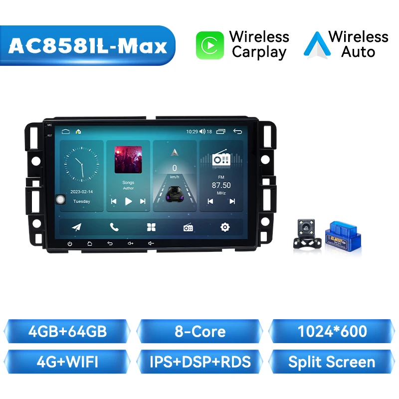 Autoradio Speler Voor Chevrolet Silverado GMC Sierra Impala Traverse Avalanche Express Yukon Acadia Savana Multimedia Android 14