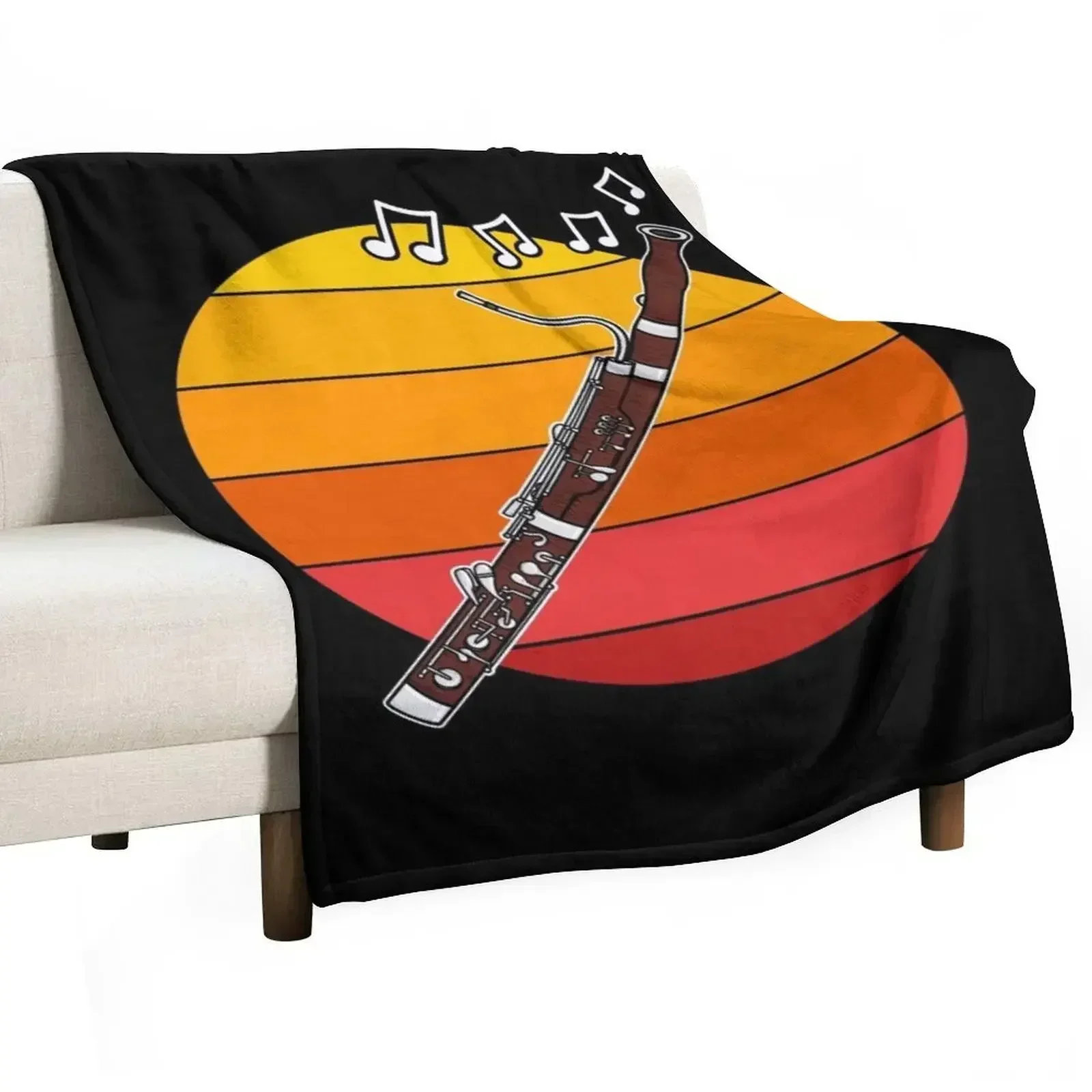 Bassoon Summer Festival Bassoonist Woodwind Musician Throw Blanket Bed linens sofa bed For Sofa Thin Summer Plaid Sofa Blankets