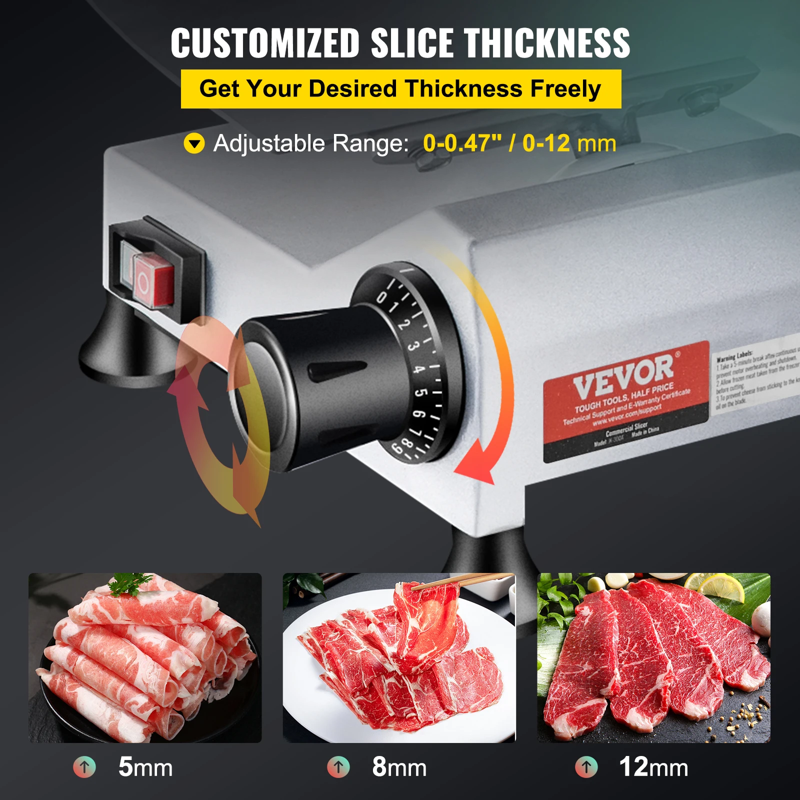 350-400RPM 10 İnç Karbon Çelik - Commercial Meat Slicer 10 Inch incelemesi ve fiyatı