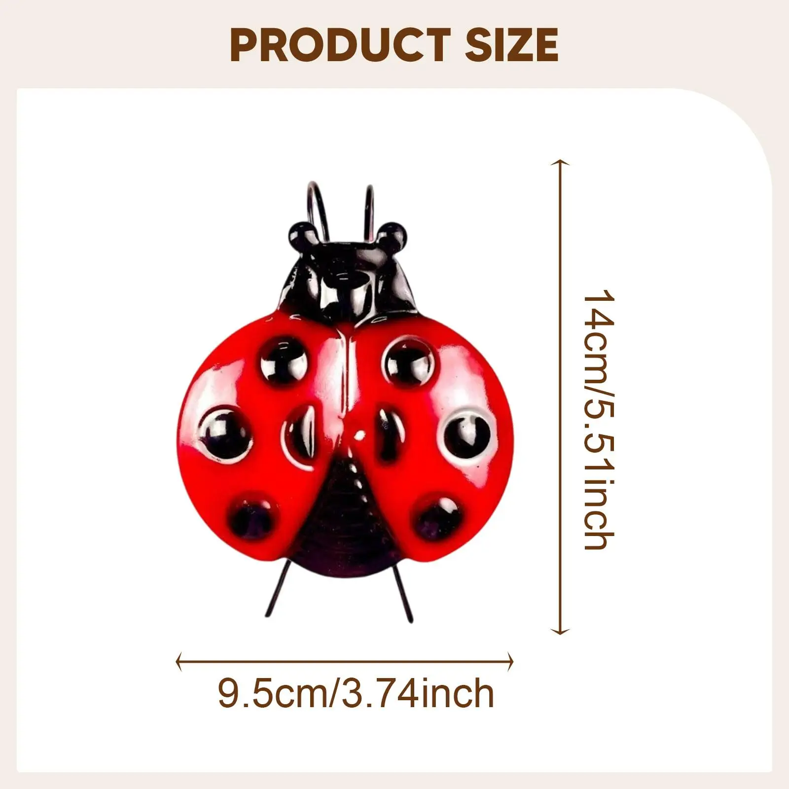 الخنفساء الجدار تمثال للتزيين جدار معدني ديكور ساحة الفن الحديقة زخرفة جدار النحت للشرفة المنزل داخلي خارج السياج #6