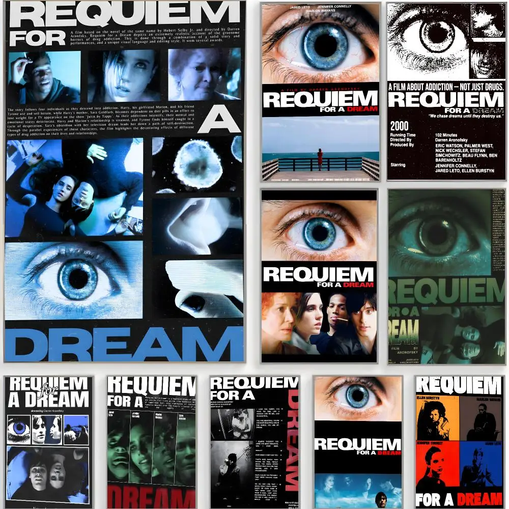drama movie R-Requiem for a Dream Poster Classic Wall Art  Home Decor  Peel and Stick Unframed