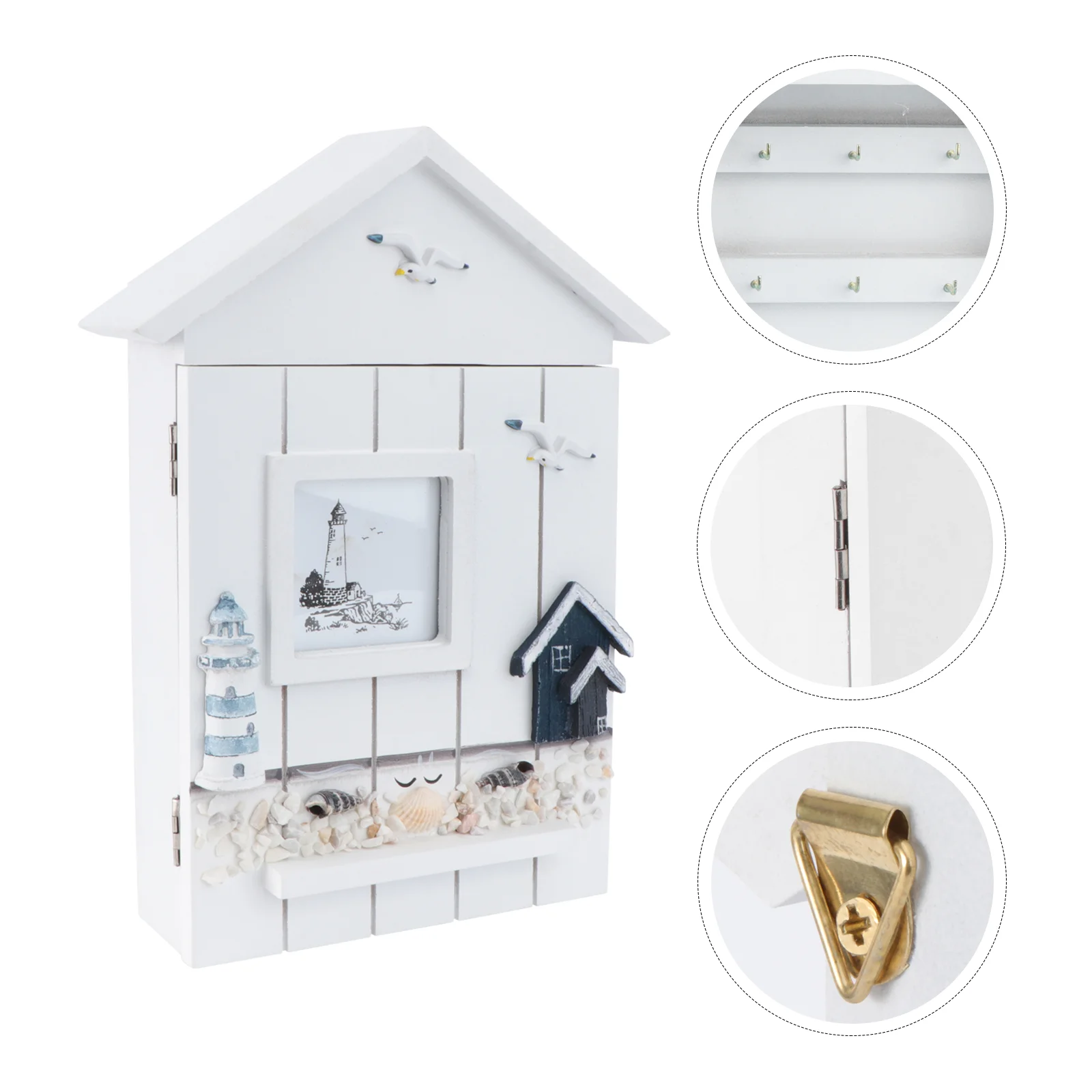 

Key Storage Holder Case Wall Mounted Wooden Storage Box (Lighthouse) key box key box wall mount key organizer