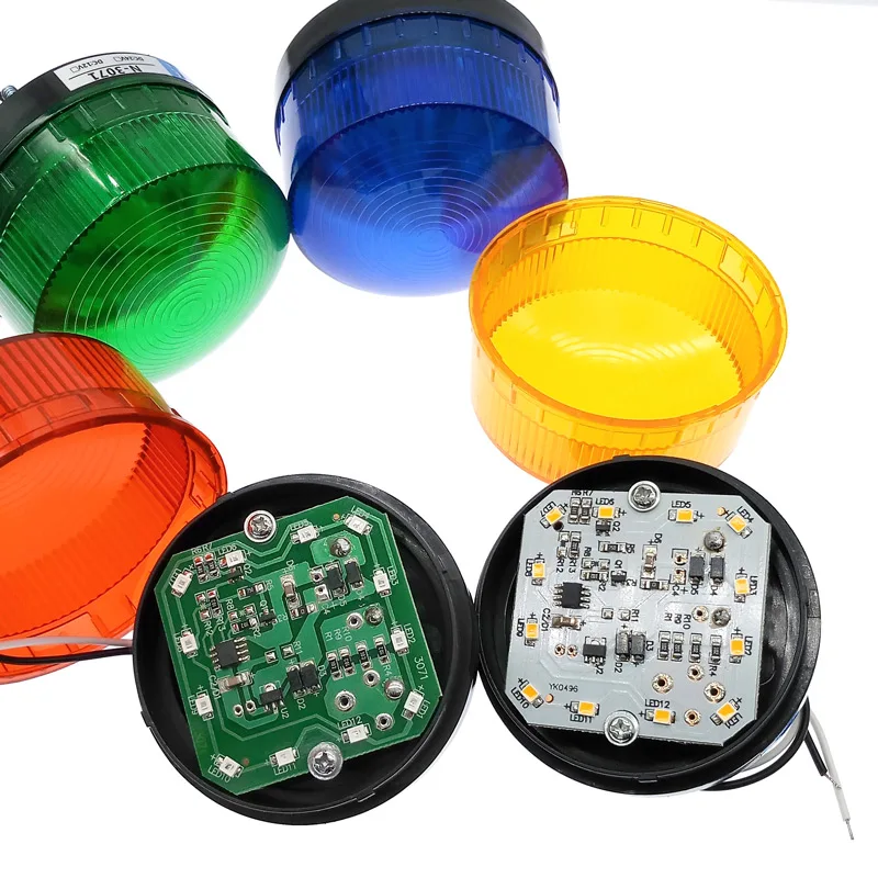 

Strobe Signal Warning Light with Alarm Sound Buzzer LED Lamp 12V 24V 220V Small Flashing Light Indicator for Safety Equipment