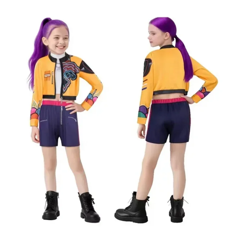 زي kpop Demon Hunter Rumi للفتيات Huntrix Anime Cosplay لعروض الرقص في الهالوين om[8 #2