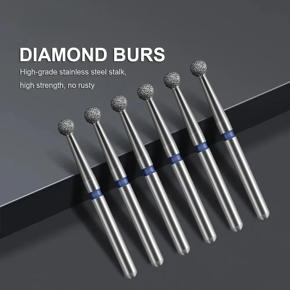 10 pcs/box Non-Corrosive High Hardness Diamond Drill Bits 1.6mm Shank, Precise Cutting, High Temperature Autoclave Sterilizable