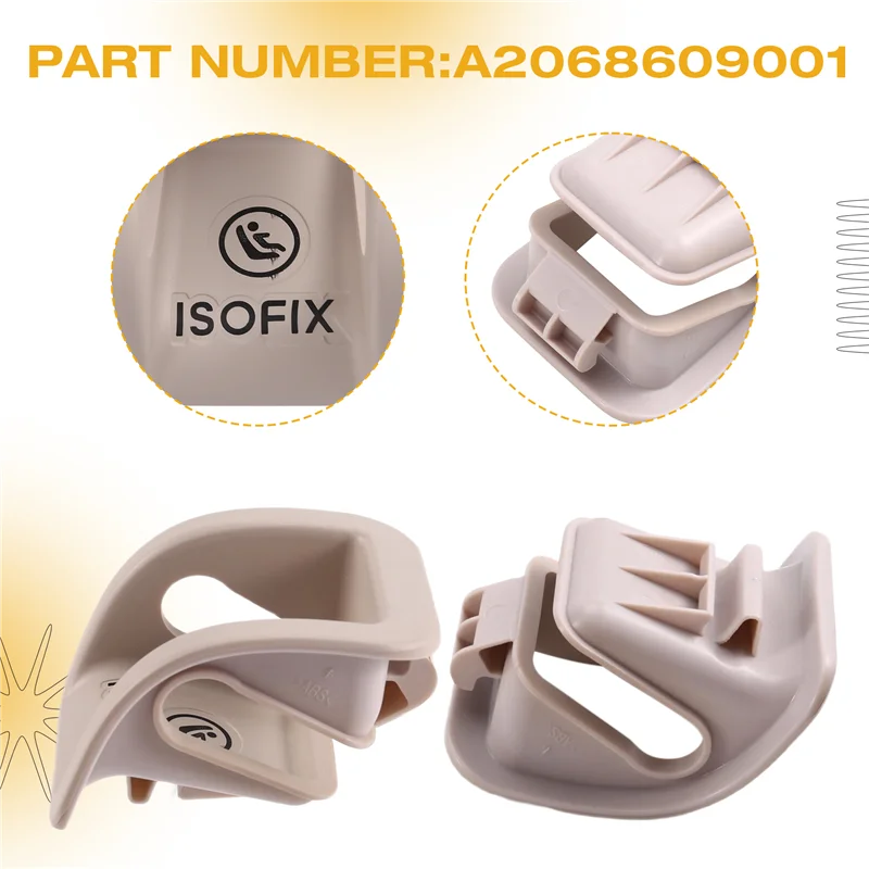 AS96-автомобиль ISOFIX фиксированный чехол на заднее сиденье A2068609001 зажимы для детского сиденья для C-класса W206 C 200 C260 2022-2025 B