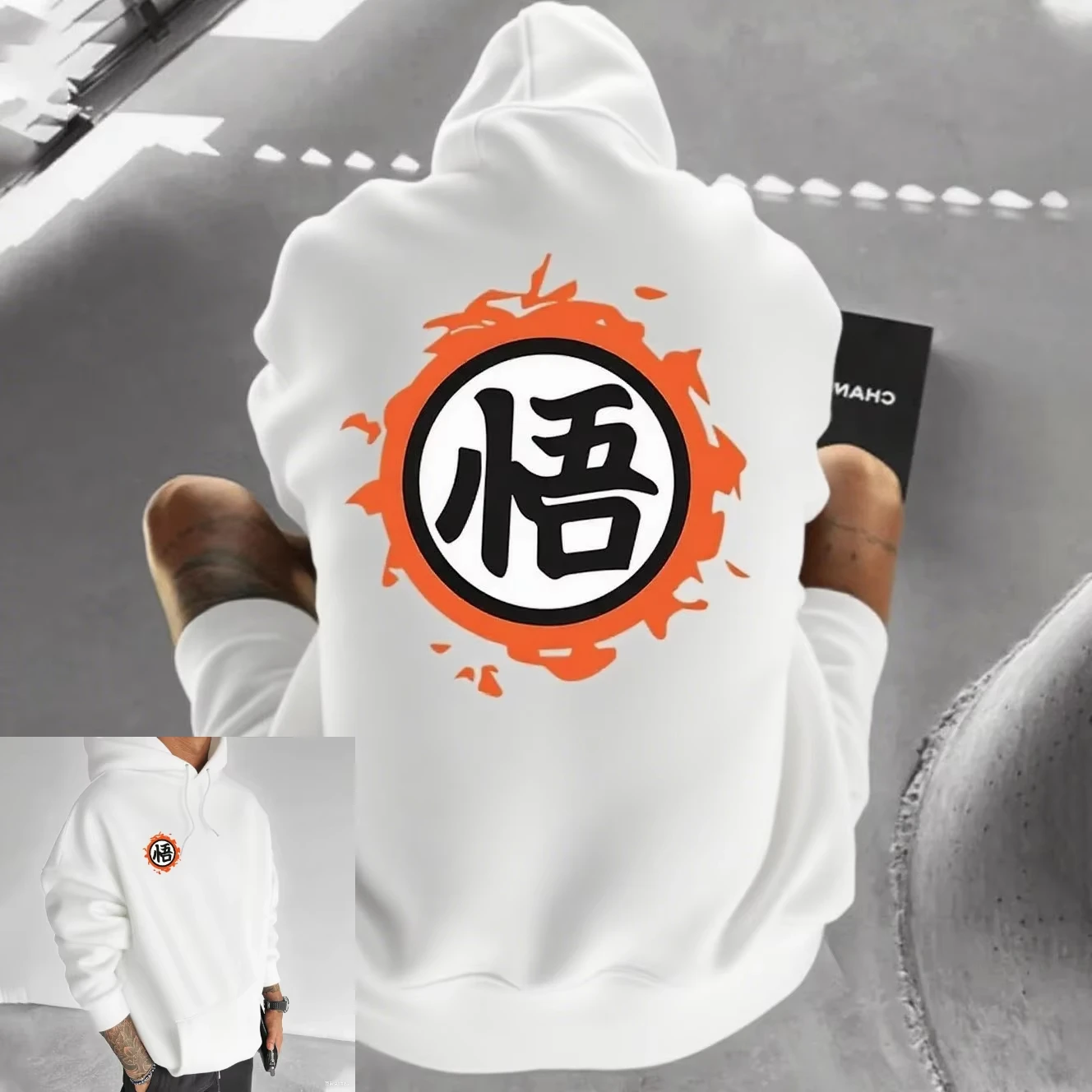 เสื้อฮู้ดลายการ์ตูนดราก้อนบอล 2026 สำหรับผู้ชาย ฤดูใบไม้ผลิ/ฤดูร้อน สไตล์อเมริกัน ฮิปฮอป ลำลอง ทรงหลวม ไซส์ใหญ่ สำหรับพ่อและลูก