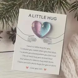 Romántico abrazo de bolsillo de corazón de Resina: tarjeta de felicitación sorprendente, perfecta para fomentar ocasiones especiales, perfecta para cumpleaños, boda