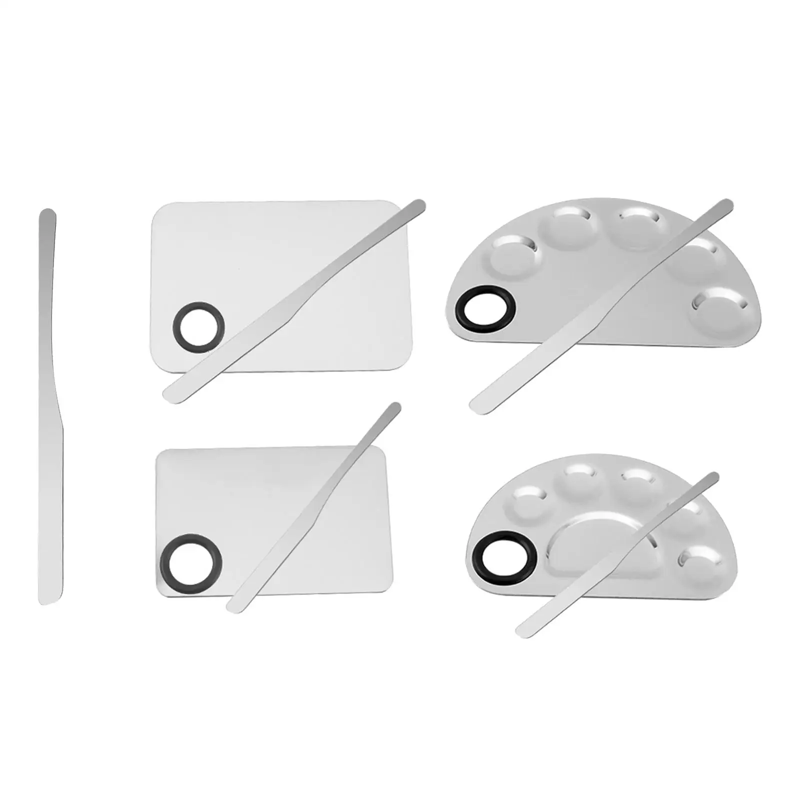 Paleta de mezcla de maquillaje reutilizable, paleta de mezcla cosmética multiusos para crema, salón de belleza, base líquida para pestañas