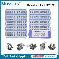 10 Kits Dental Brackets Orthodontic Brace Metal MIM Monoblock Mini Roth MBT Slot 0.022 Hook 345 Dentistry Ortho Teeth Materials