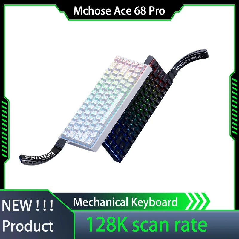 Mchose Ace 68 Pro Mechanical Keyboard  Magnetic Switch 128K Scan Rate Customization Hot-Swappable Gaming Keyboard Laptop RGB