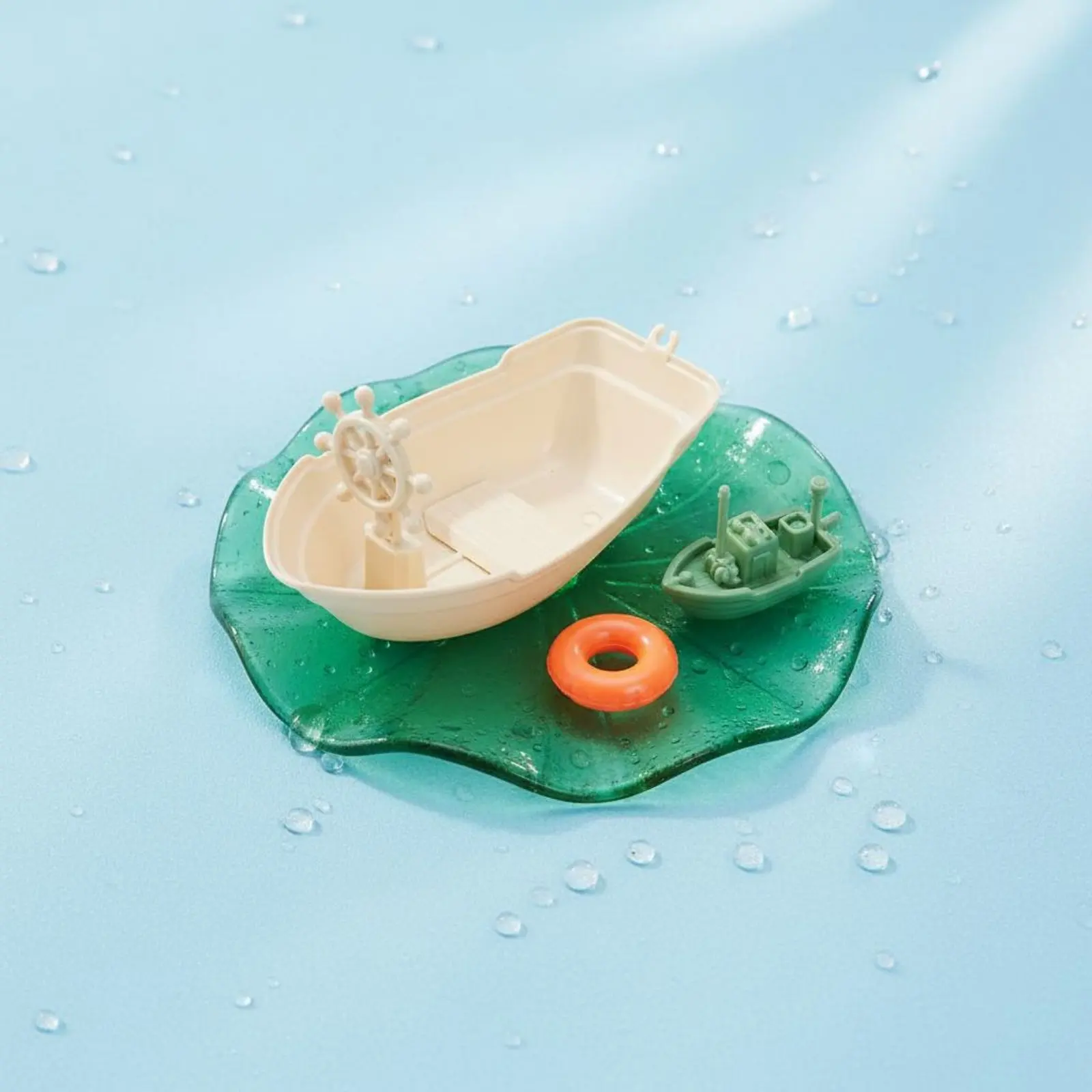 2 Pieces Mini Fishing Boat Model DIY Toy Fishing Boat Decor Ocean Beach Theme Decoration Mediterranean Design for Children