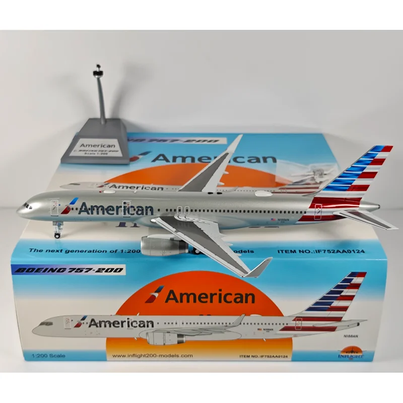 

Inflight литой под давлением масштаб 1/200 American Airlines B757-200 N188AN модель самолета из сплава Коллекционная декоративная игрушка-орнамент