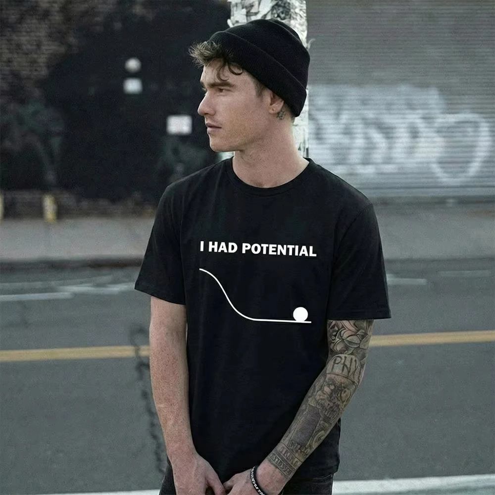 

Project Hail Mary “I Had Potential” Ryland Grace Same Style Quick Drying Shirt 2026 Summer Fashion Men Oversized Tshirt Moto