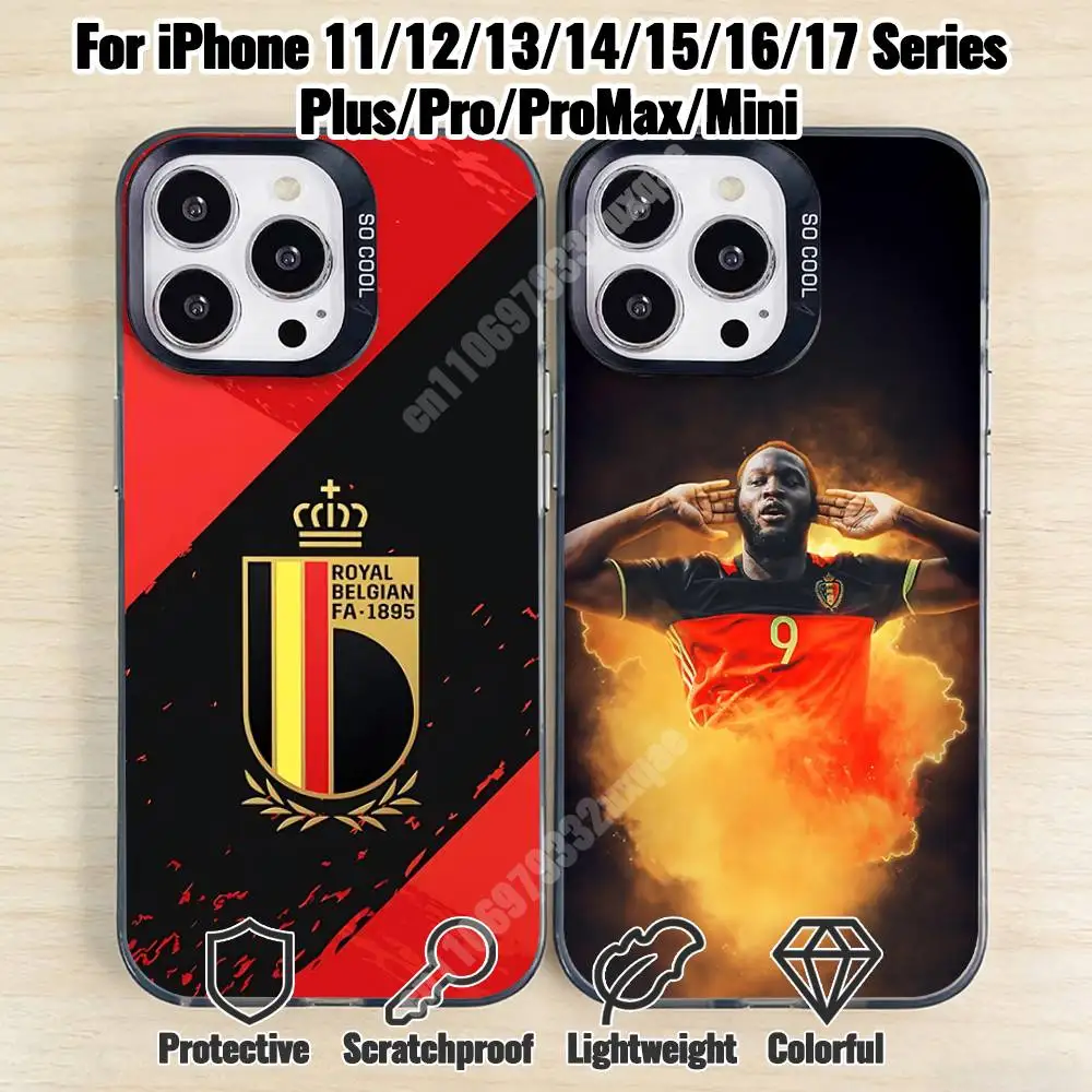 

Belgium Football L-Lukaku-S Phone Case for iPhone 17 16 15 14 13 12 11 Pro Plus Max Mini X XS Silicone Hard Cover