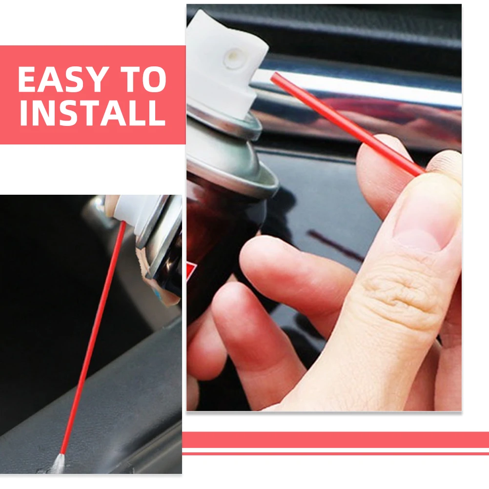 

100pcs Rust Removal Spray Pipe Red Tube 50cm Long Nozzle Replacement Straws For Home Car Maintenance Aerosol Lubricant