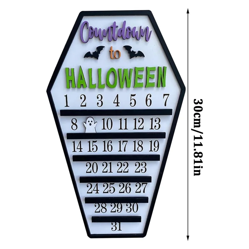 Halloween Advent Calendar 31 Days Happy Halloween Coffin Calendar + Cutting Three Decoration B