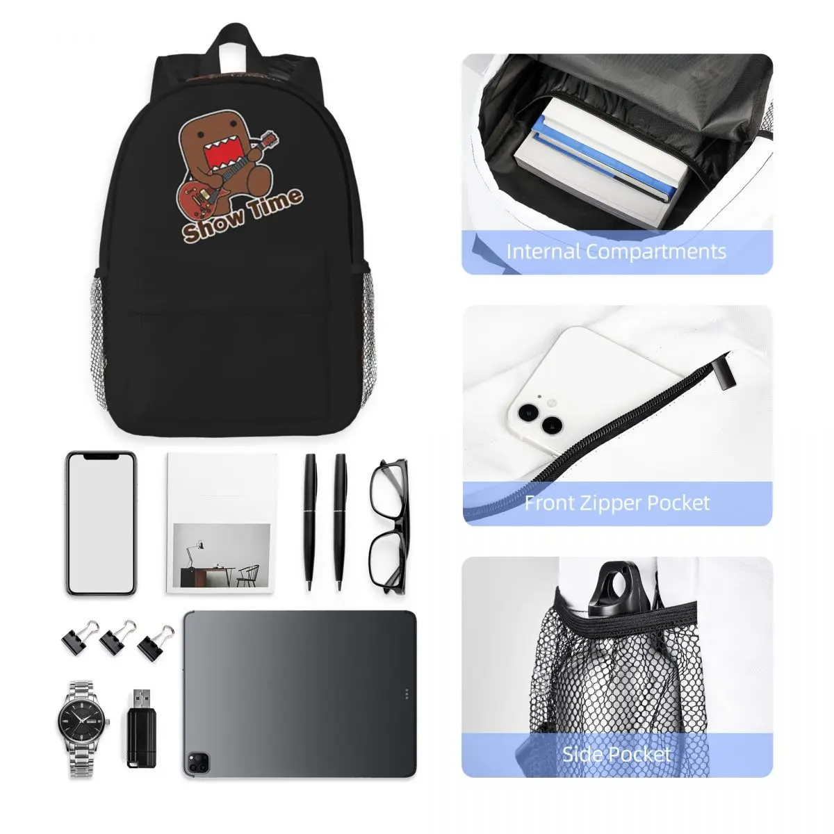 حقيبة ظهر Dome Kun RAWR Merch رائجة البيع Daypack سعة كبيرة للأولاد والبنات حقيبة كتب حقائب كتف للرجال والنساء حقيبة مدرسية للأطفال