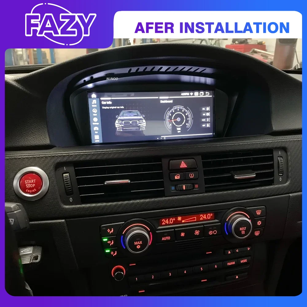 Android 14 Bezprzewodowy ekran Carplay IPS do BMW serii 3 5 E60 E61 E62 E63 E90 E91 E92 Radio samochodowe Odtwarzacz multimedialny Stereo GPS 4G