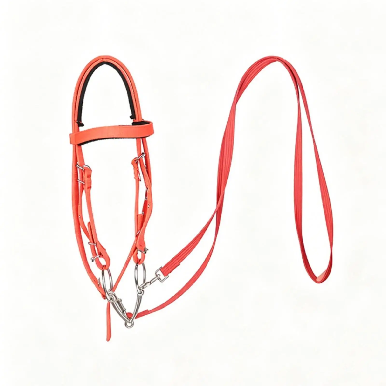 Complete Horse Bridle Reins Combo with Oxford Cloth Crownpiece for Responsive Control Equestrian Gear