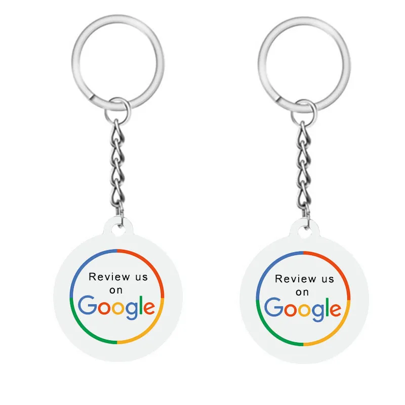 Google Review NFC Epoxy Tag NFC Key Tag Proximity 13.56MHz RFID  Keychain for Increase Google Reviews