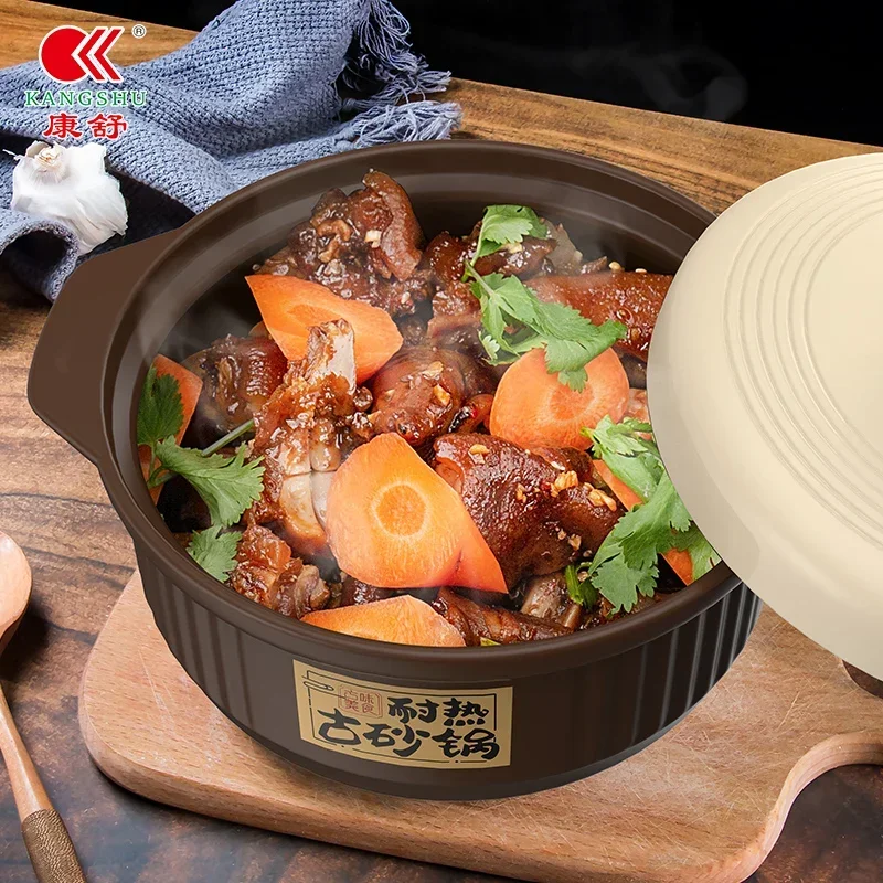 Heat resisting Crock pot Kitchen pots for cooking 3.4L Casserole cooker Home Clay pot for cooking Stew pot Ceramic cookware