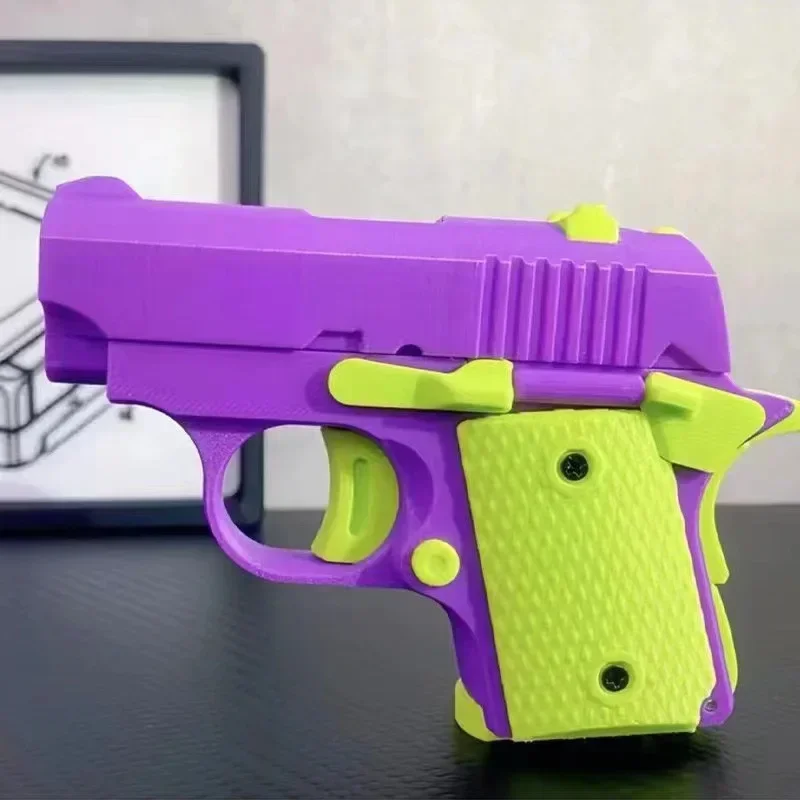 3D Printed Model Gravity Pistol Mini M1911 Kids Toy Gun Mini Pistol Model Anti-stress Adult Stress Relief Toys Party Favors