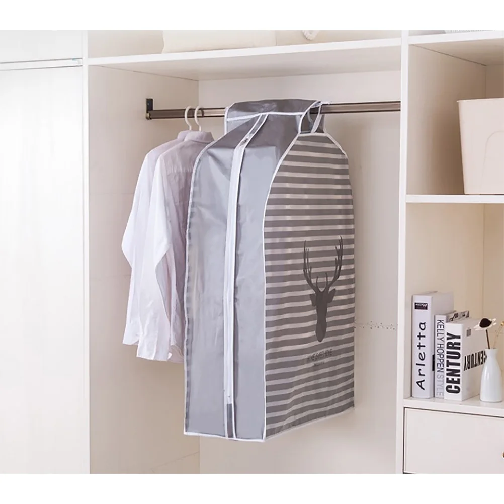 

1Pcs Dust Cover for Clothes Waterproof Suit Garment Bag with Zipper Lightweight Portable Travel Clothes Storage Organizer High