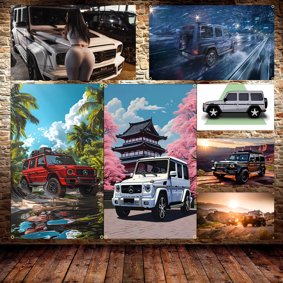 90X150CM 3X5Ft Cool G Car Flag Polyester Digital Printing Car Flag Banner For Garage or Out door Decoration