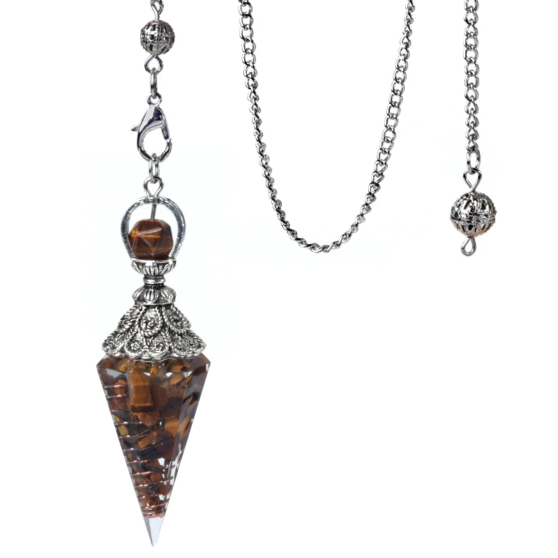 Natürliche Stein Geist Pendel Anhänger Gitter Kette Energie Glück Geheimnisvolle Reiki Harz Für Schmuck Machen Zubehör Halsketten