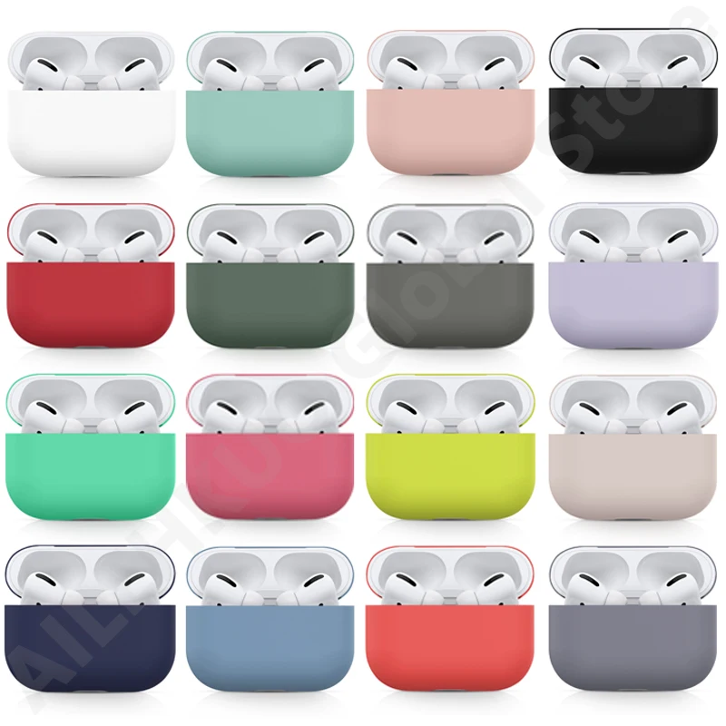 Official Soft Liquid Silicone Case For Apple AirPods Pro Case Wireless Bluetooth Earphone Protective shell For AirPods Pro Cover