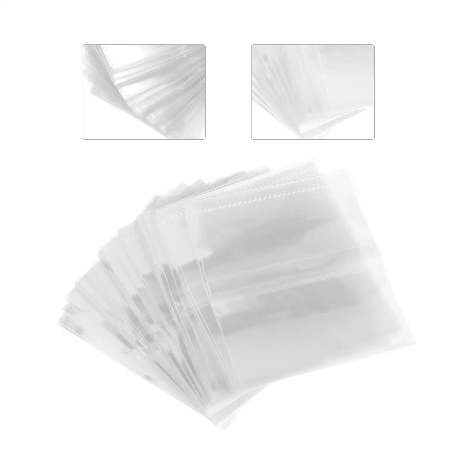 200 Pcs Shrink Film Tape Sealer Heat Shrinkable Packaging Protector Transparent Bags Wrap Food Grade