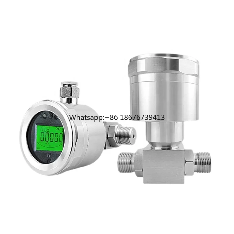 2.5Mpa Water Fuel Oil Differential Pressure Sensor Full SS304 4-20mA 0-10V LCD Display Gas Differential Pressure Transmitter