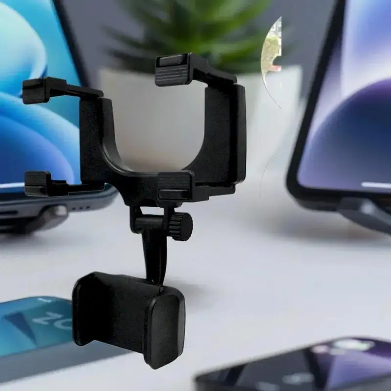 

360 ° Автомобильный держатель для телефона, кронштейн для крепления зеркала заднего вида, навигация, GPS, подставка для мобильного телефона, зажим, складная регулируемая автомобильная поддержка сотового телефона