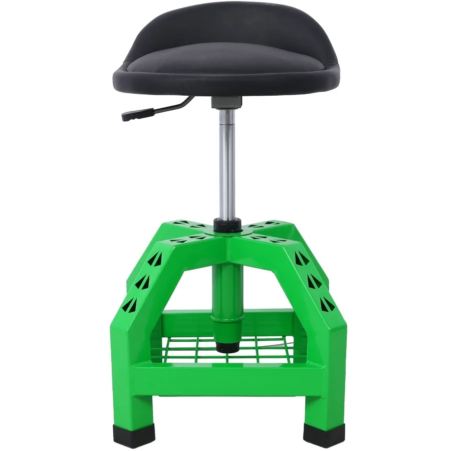 

Pneumatic 360 Degree Swivel Stool Mechanics Rolling Creeper Seat Heavy Duty Rolling Mechanics Stool Shop Stool with Casters gre