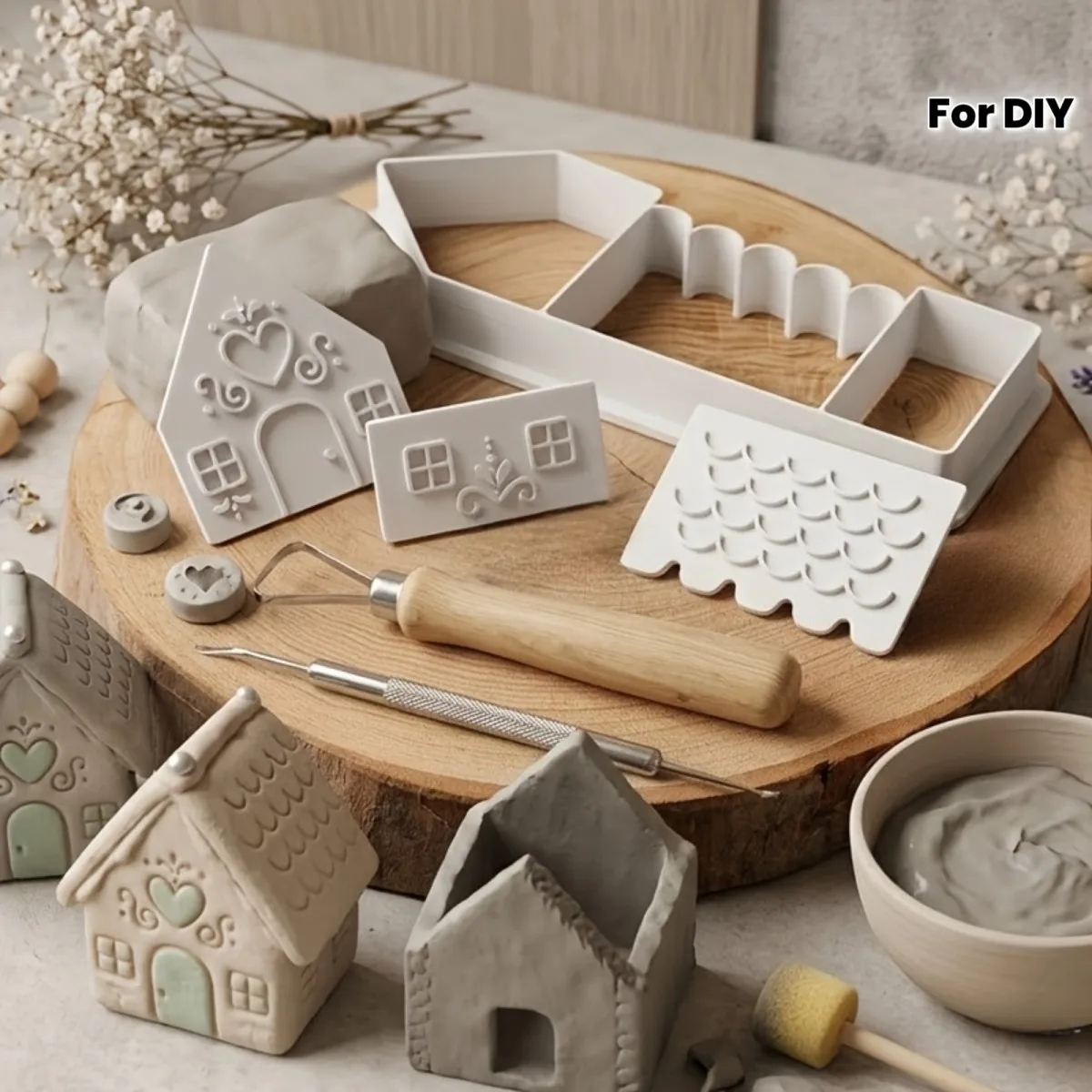 Kleines Hausförmiges Polymer-Ton-Schneidewerkzeug, Mini Kleines Haus Tonformwerkzeug, Geeignet für Polymer-Ton – Detail 1