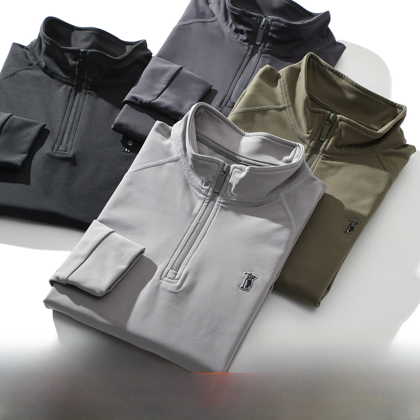 

Уличная мужская термофутболка Fce на подкладке с 3D индивидуальным принтом Qui Dry, дышащая футболка-стойка, длинная застежка-молния, повседневная одежда