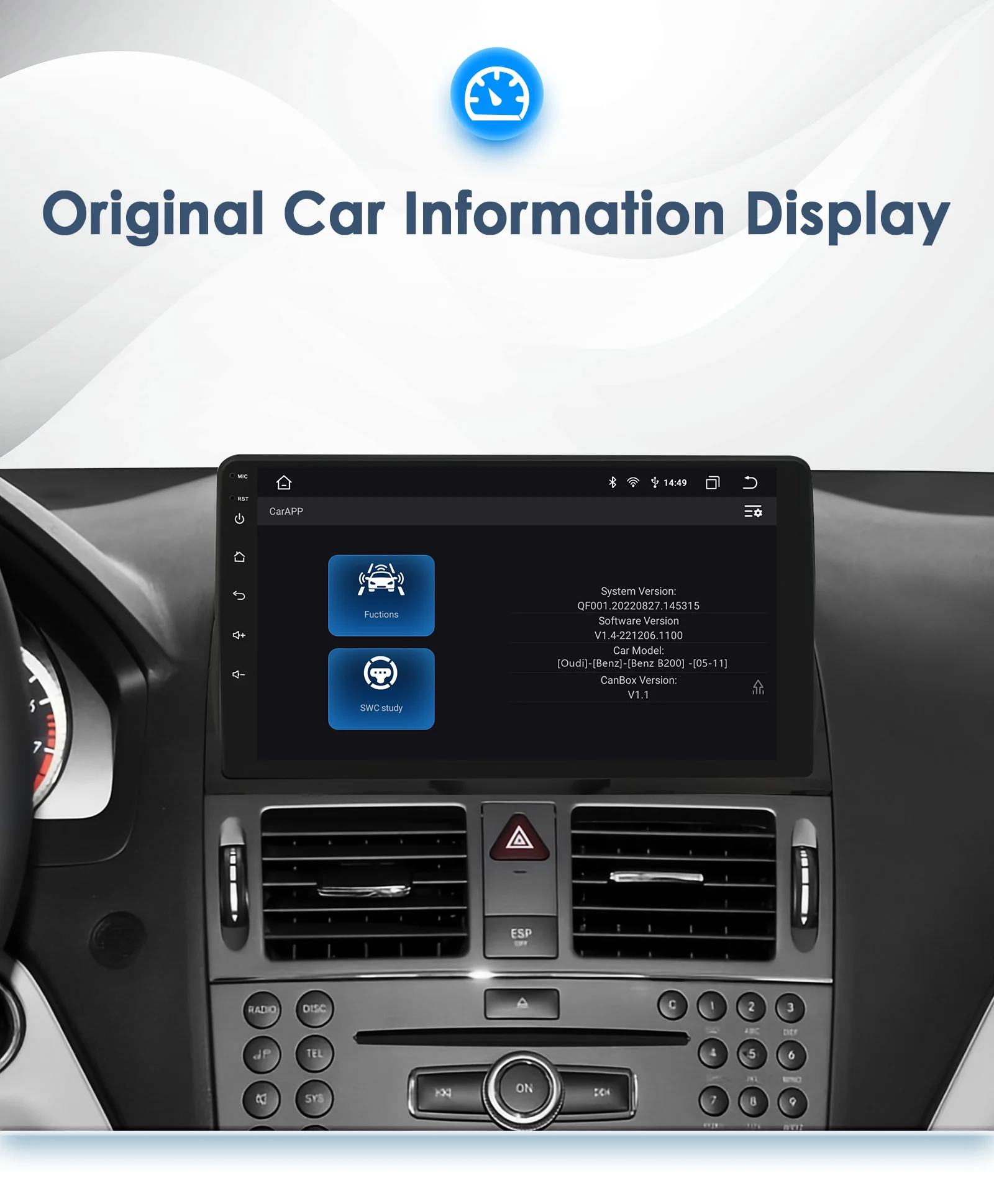 9“ Hizpo 2Din Android Auto Wireless CarPlay Autoradio für Mercedes Benz C-Klasse W204 S204 2007 - 2010 GPS RDS DSP UI8581 System – Detail 31