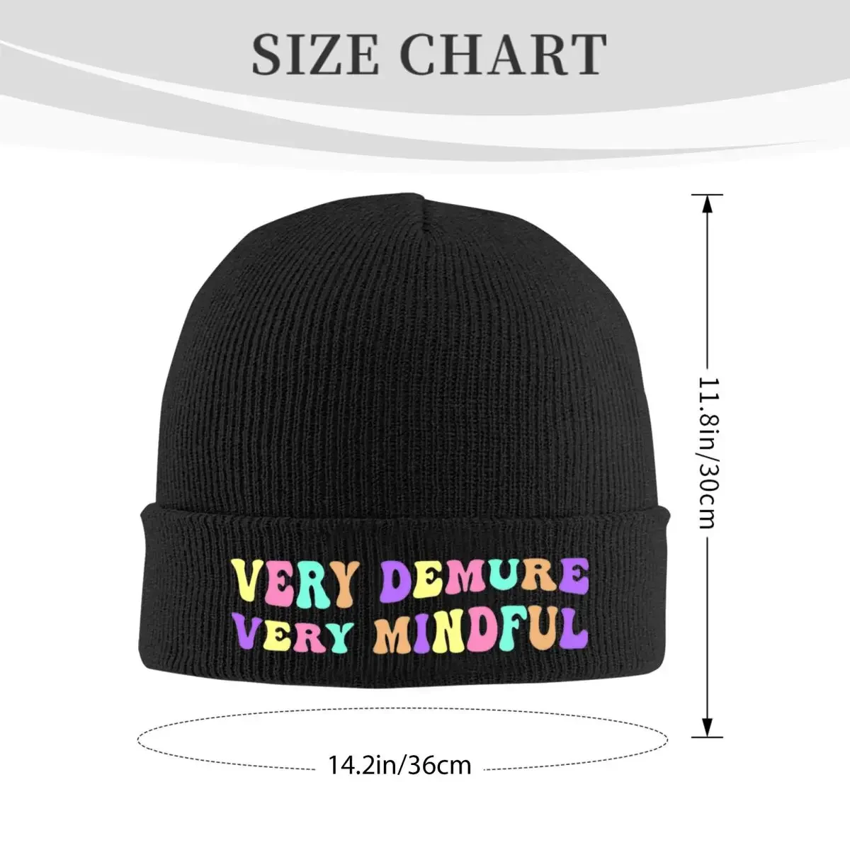 Very Demure Very Mindful Funny Meme Knitted Hat Beanie Winter Hat Warm Color Cap Men Women Gift