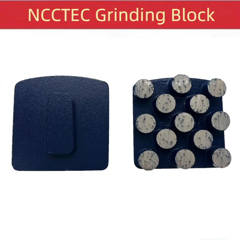 [ 13 Round Dots Segments] 9pcs Diamond Husqvarn Redi Lock Concrete Grinding Polishing Block Pad Disc Puck for Floor Grinder